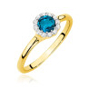 "Pierścionek W0622 Topaz London Blue 0,50ct - Daimana.pl | Najwyższ