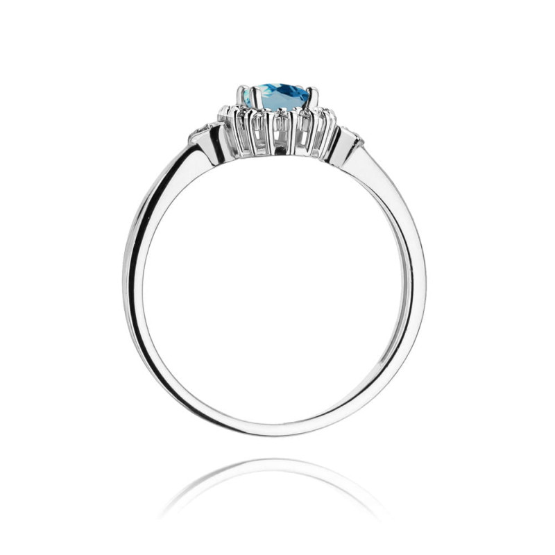 Pierścionek W312 Topaz London Blue 0,50ct białe złoto