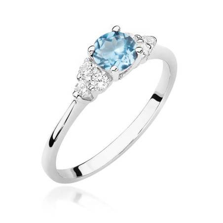 Pierścionek W451 1 Topaz 0,50ct białe złoto