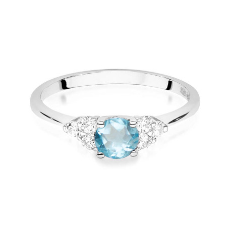 Pierścionek W451 1 Topaz 0,50ct białe złoto