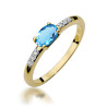 "Pierścionek W077 Topaz 0,50ct - Żółte złoto | Daimana.pl - Najw