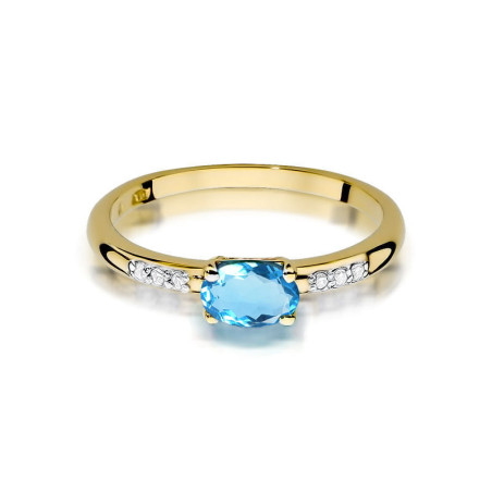 "Pierścionek W077 Topaz 0,50ct - Żółte złoto | Daimana.pl - Najw