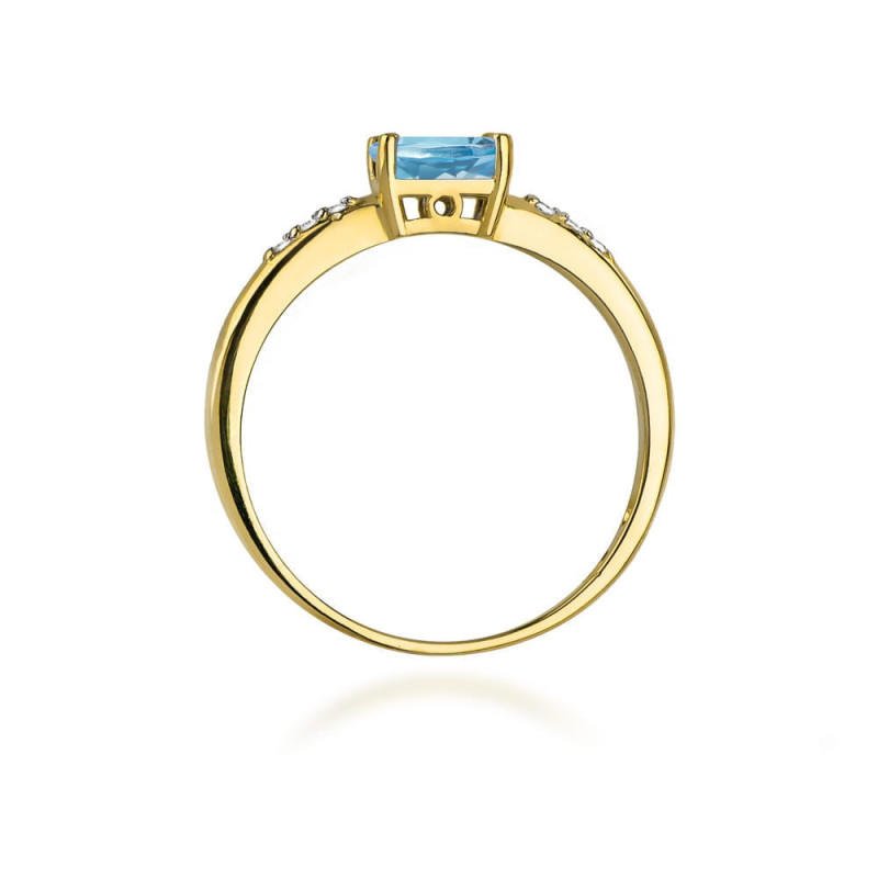 "Pierścionek W077 Topaz 0,50ct - Żółte złoto | Daimana.pl - Najw