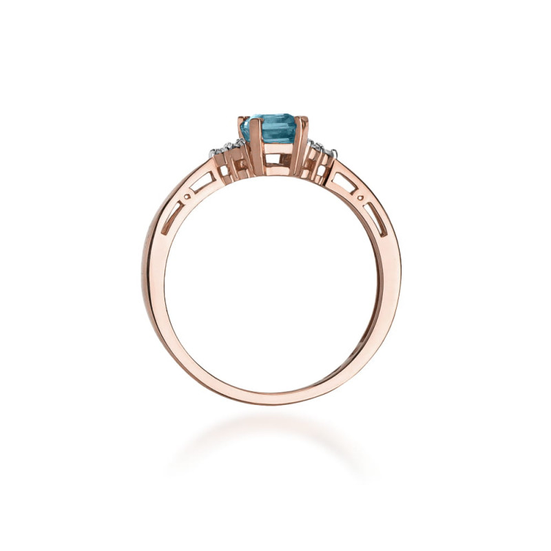 Pierścionek W002 Topaz 0,60ct różowe złoto