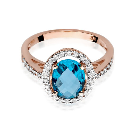 Pierścionek W080 Topaz 1,70ct różowe złoto