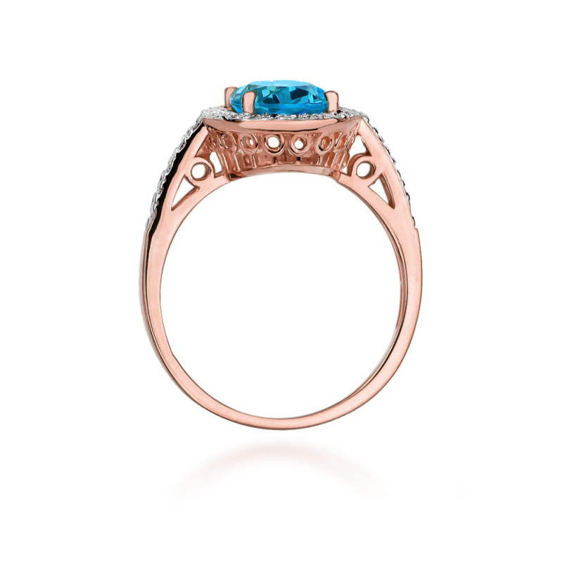 Pierścionek W080 Topaz 1,70ct różowe złoto