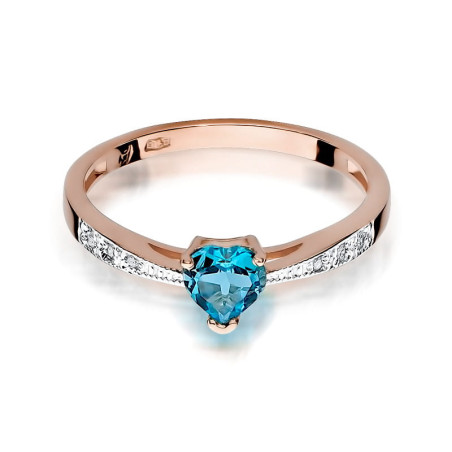 Pierścionek W065 Topaz 0,50ct różowe złoto