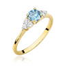 "Pierścionek W451 Topaz 0,50ct żółte złoto - elegancki i stylowy
