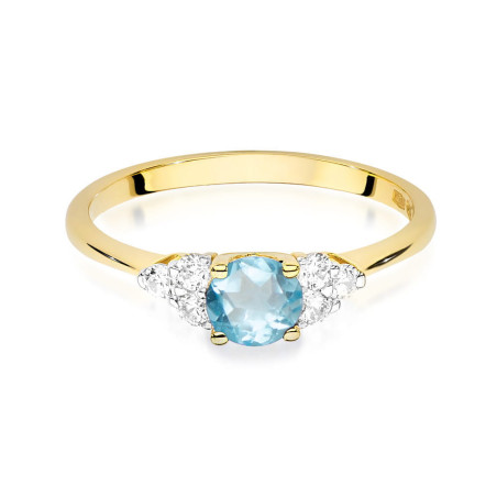 "Pierścionek W451 Topaz 0,50ct żółte złoto - elegancki i stylowy