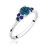 Pierścionek W451 4 Topaz London Blue 0,50ct białe złoto