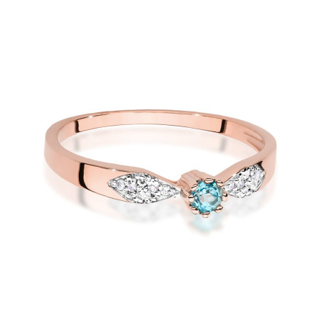 Pierścionek W0613 Topaz 0,15ct różowe złoto