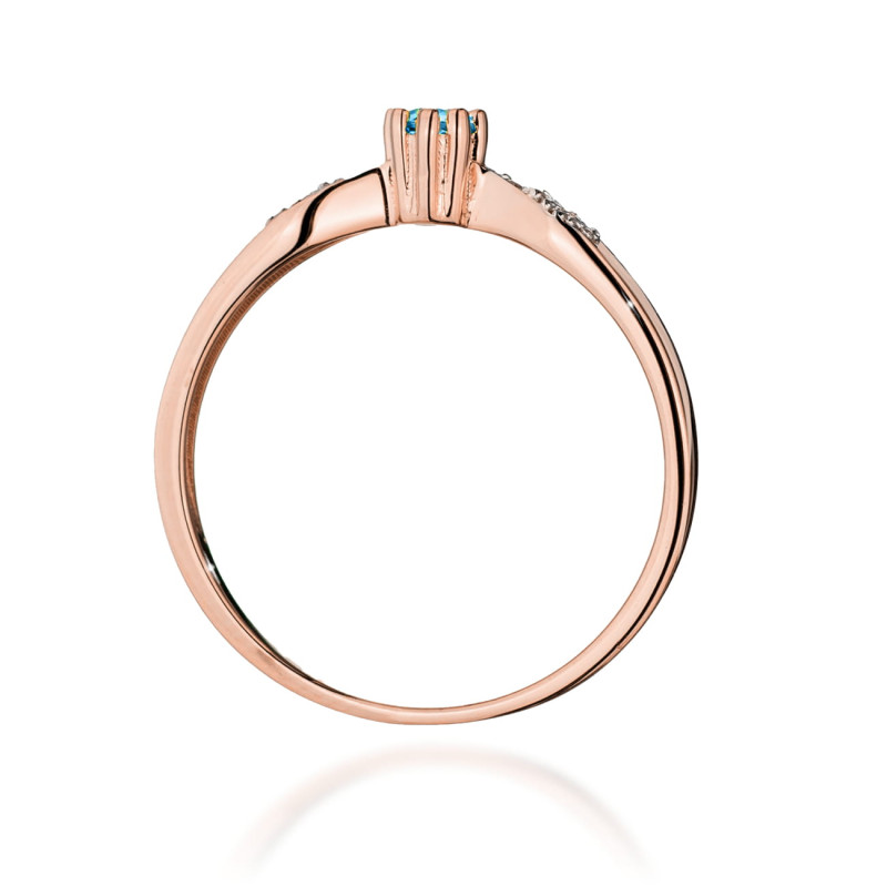 Pierścionek W0613 Topaz 0,15ct różowe złoto