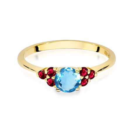Pierścionek W451 Topaz 0,50ct żółte złoto - elegancki pierścion