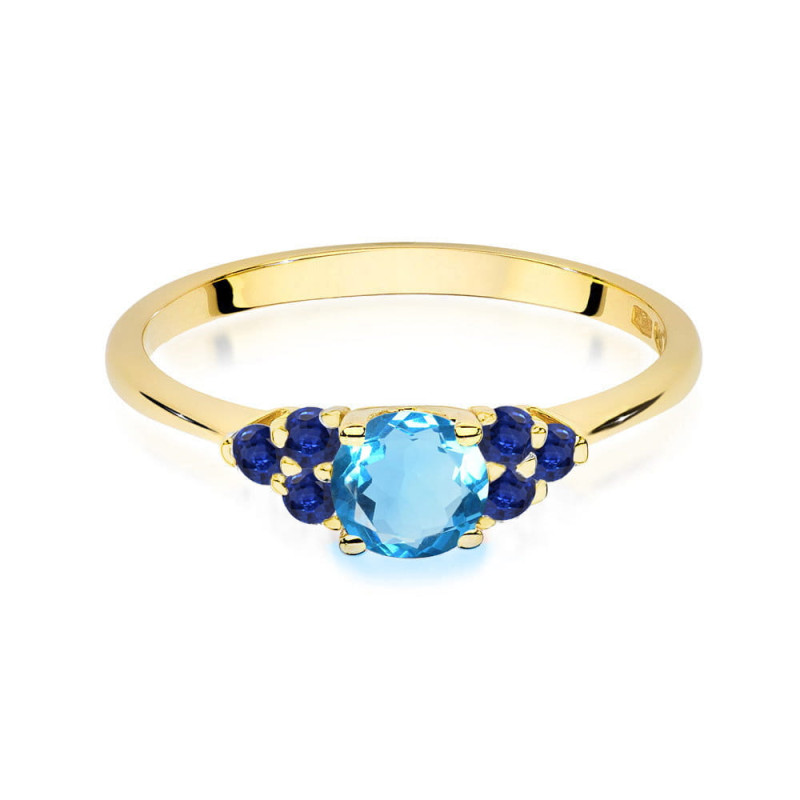 "Pierścionek W451 Topaz 0,50ct w żółtym złocie - Daimana.pl"