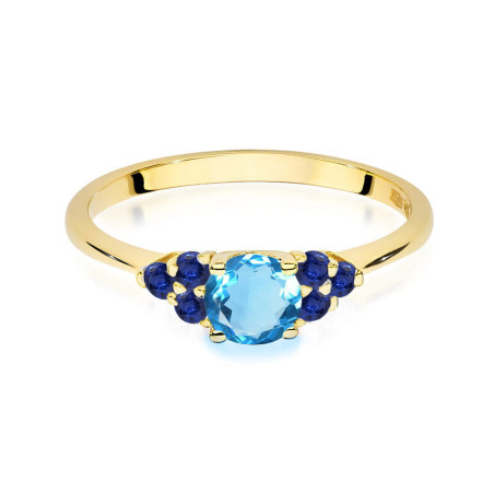 "Pierścionek W451 Topaz 0,50ct w żółtym złocie - Daimana.pl"