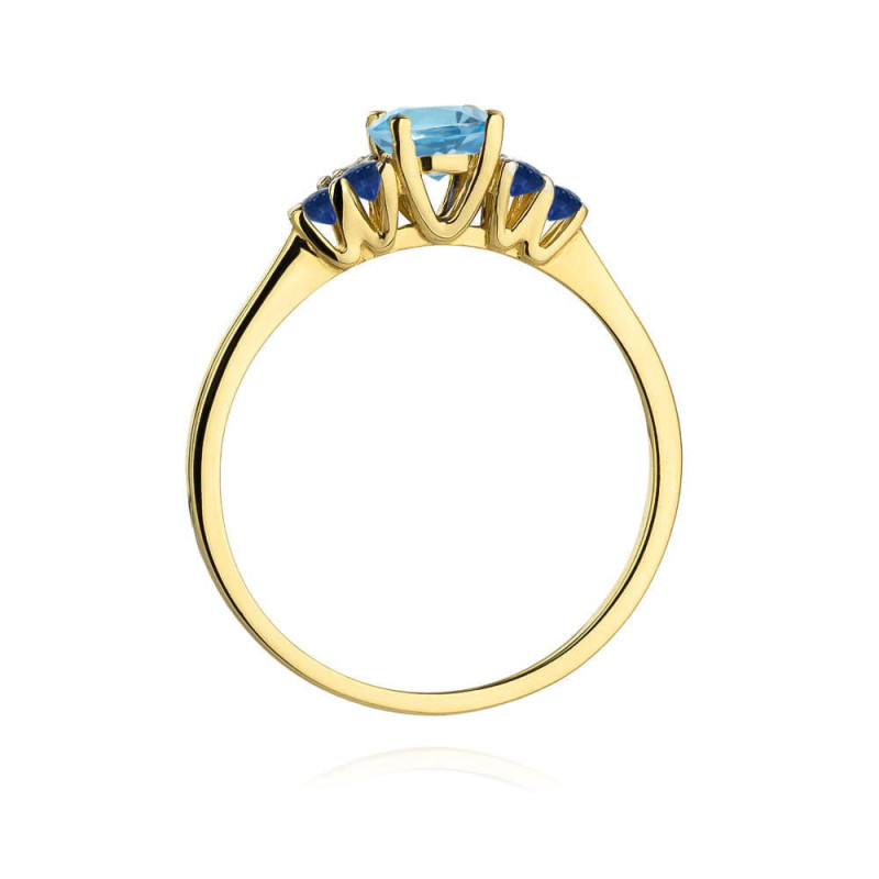 "Pierścionek W451 Topaz 0,50ct w żółtym złocie - Daimana.pl"
