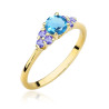 "Pierścionek W451 Topaz 0,50ct - żółte złoto | Daimana.pl - Najw