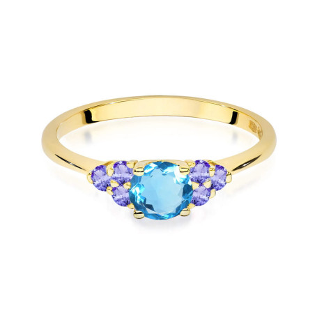 "Pierścionek W451 Topaz 0,50ct - żółte złoto | Daimana.pl - Najw