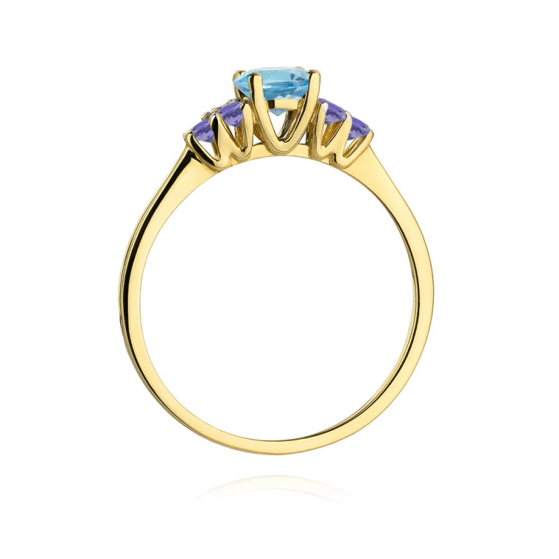 "Pierścionek W451 Topaz 0,50ct - żółte złoto | Daimana.pl - Najw