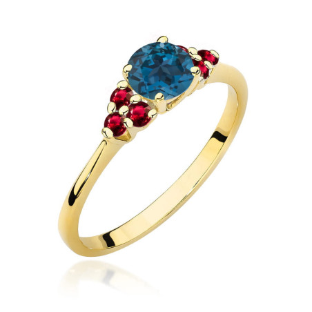 "Pierścionek W451 Topaz London Blue 0,50ct - Daimana.pl | Żółte z