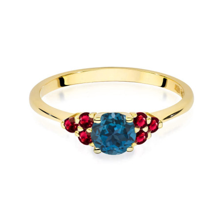 "Pierścionek W451 Topaz London Blue 0,50ct - Daimana.pl | Żółte z
