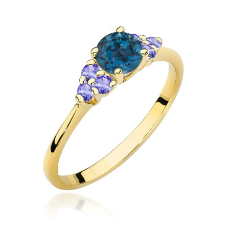 "Pierścionek W451 Topaz London Blue 0,50ct - Daimana.pl - Najwyższe