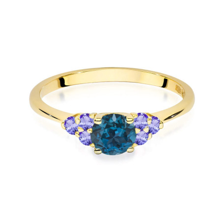 "Pierścionek W451 Topaz London Blue 0,50ct - Daimana.pl - Najwyższe