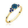 "Pierścionek W451 Topaz London Blue 0,50ct żółte złoto - Daimana