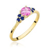 "Pierścionek W451 Topaz Różowy 0,60ct w żółtym złocie - Daiman
