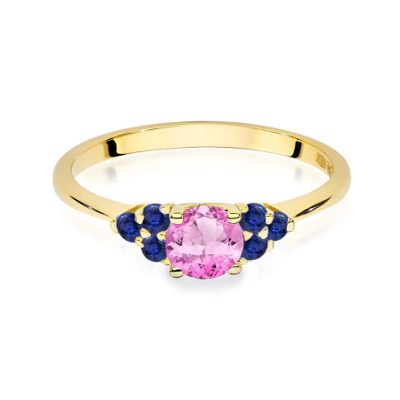 "Pierścionek W451 Topaz Różowy 0,60ct w żółtym złocie - Daiman