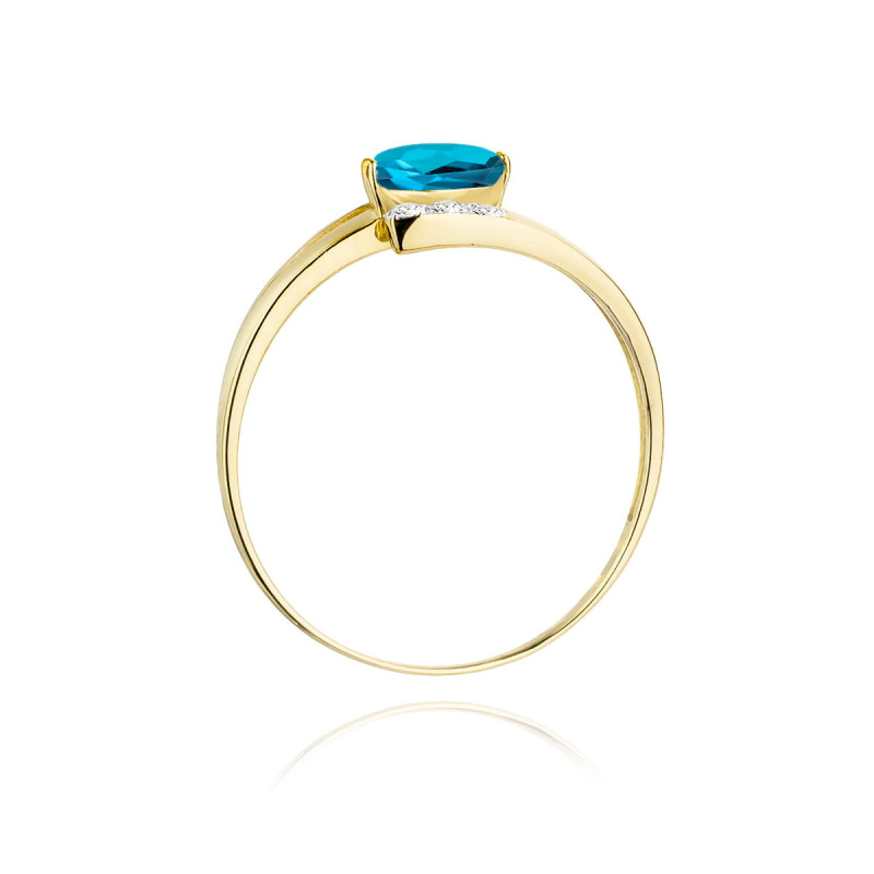 "Pierścionek W119 Topaz London Blue 0,50ct - Daimana.pl | Luksusowy 