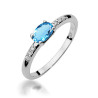 Pierścionek W077 Topaz 0,50ct białe złoto