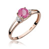 Pierścionek W039 Różowy Topaz 0,65ct różowe złoto