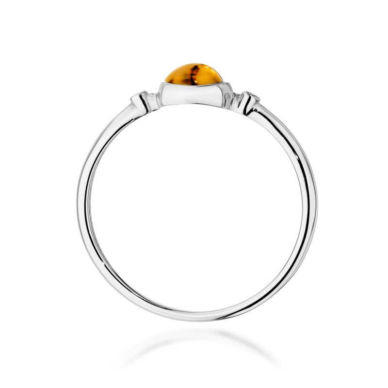 Pierścionek W597 Żółty Turmalin 0,60ct białe złoto