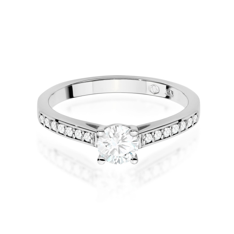Pierścionek W0052 Diament Laboratoryjny 0,50ct białe złoto
