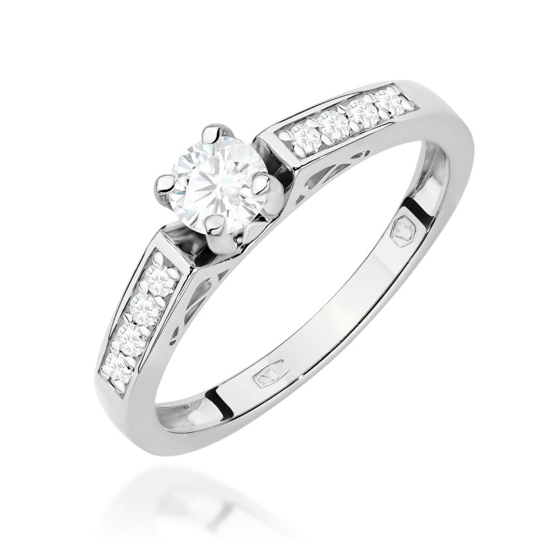 Pierścionek W0198 Diament Laboratoryjny 0,30ct białe złoto