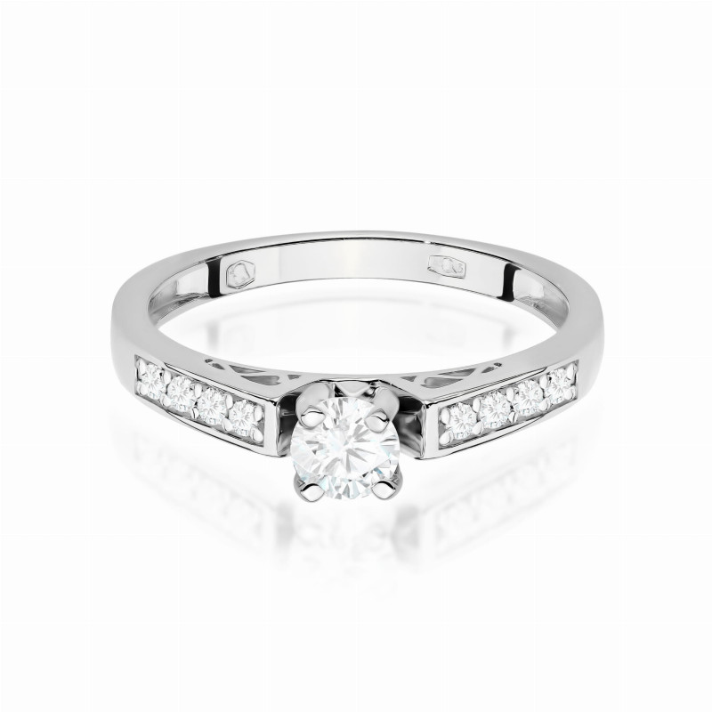 Pierścionek W0198 Diament Laboratoryjny 0,30ct białe złoto