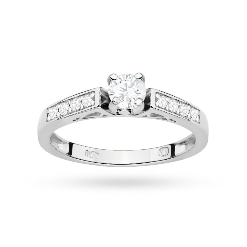 Pierścionek W0198 Diament Laboratoryjny 0,30ct białe złoto