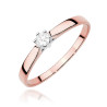 Pierścionek W0222 Diament Laboratoryjny 0,10ct różowe złoto