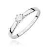 Pierścionek W0222 Diament Laboratoryjny 0,10ct białe złoto