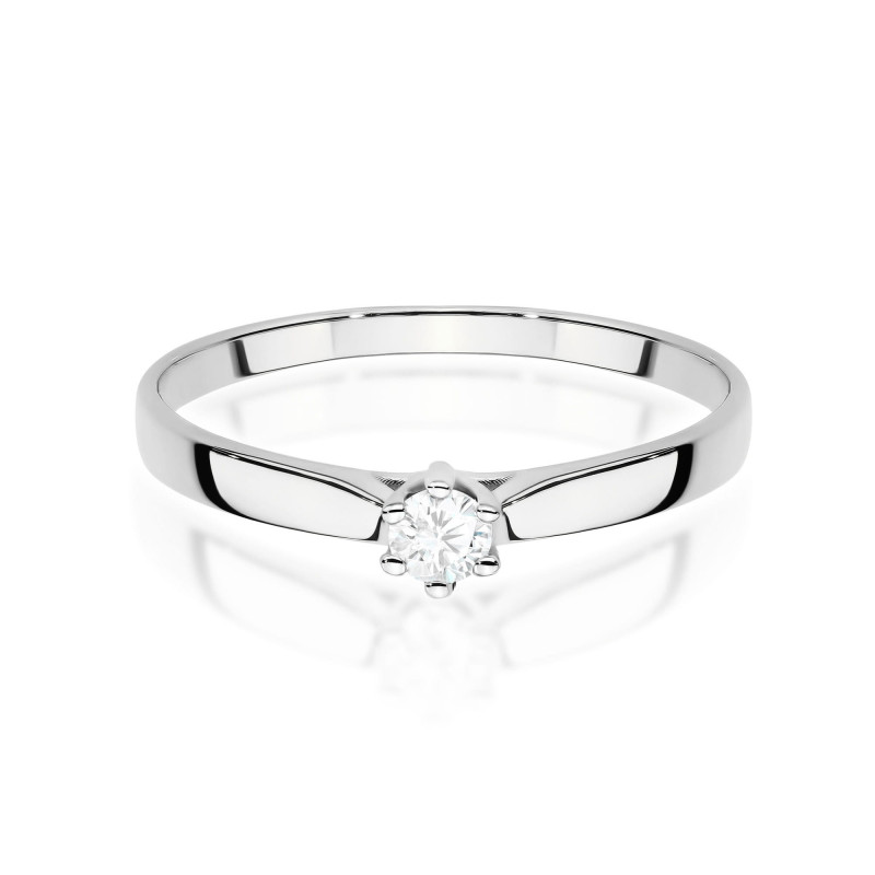 Pierścionek W0222 Diament Laboratoryjny 0,20ct białe złoto