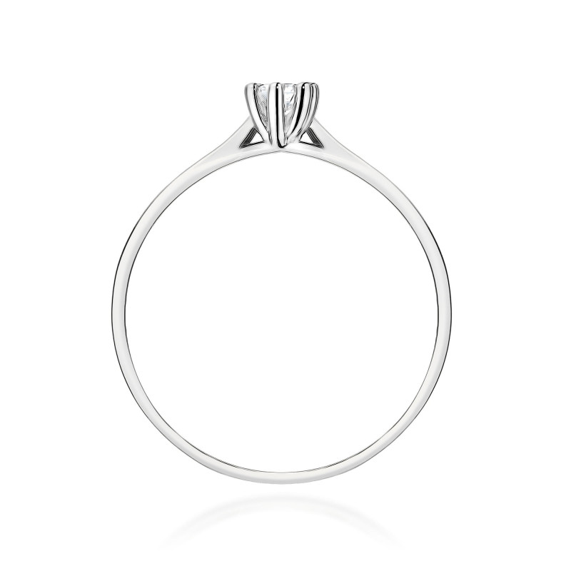 Pierścionek W0222 Diament Laboratoryjny 0,20ct białe złoto