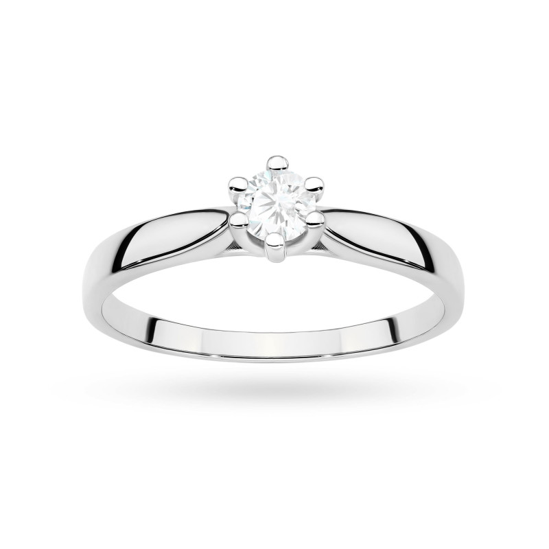 Pierścionek W0222 Diament Laboratoryjny 0,30ct białe złoto