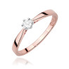 Pierścionek W0229 Diament Laboratoryjny 0,10ct różowe złoto