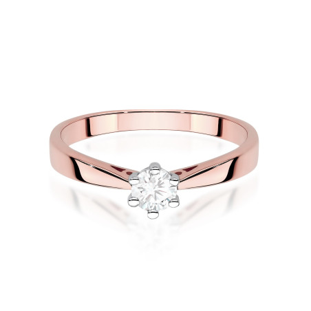 Pierścionek W0229 Diament Laboratoryjny 0,30ct różowe złoto