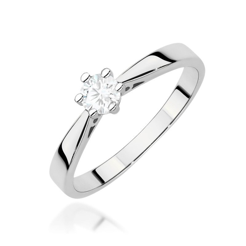 Pierścionek W0229 Diament Laboratoryjny 0,30ct białe złoto