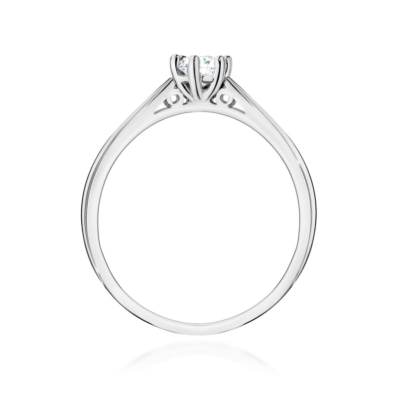 Pierścionek W0229 Diament Laboratoryjny 0,30ct białe złoto