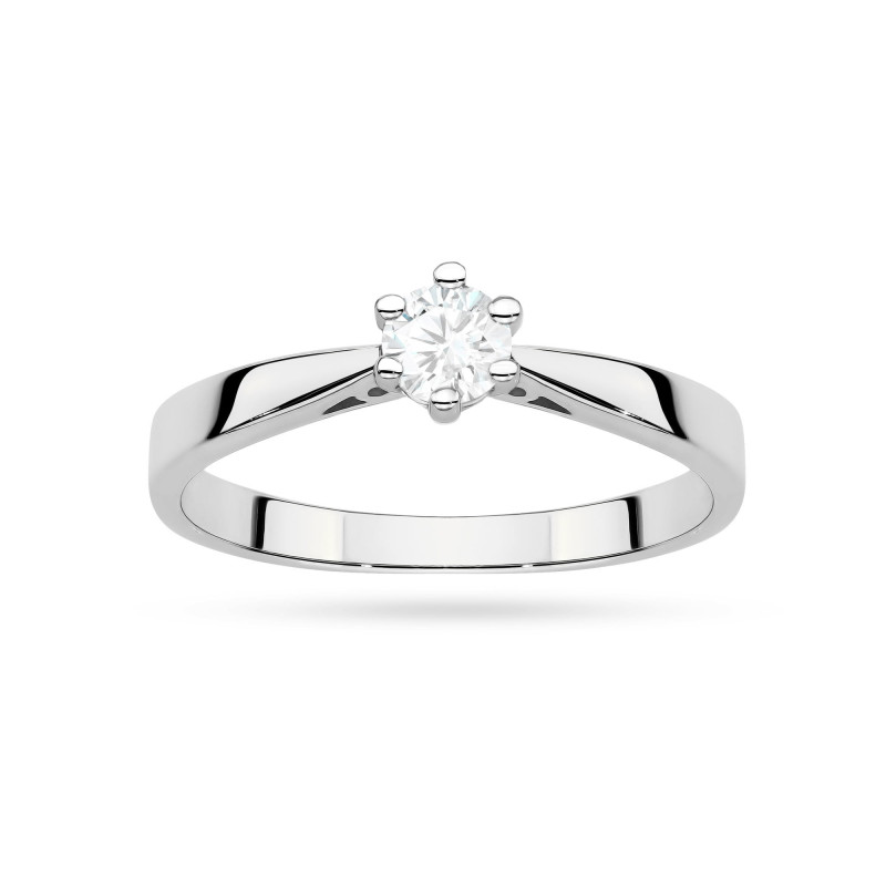 Pierścionek W0229 Diament Laboratoryjny 0,30ct białe złoto