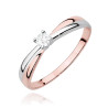 Pierścionek W0230 Diament Laboratoryjny 0,10ct różowe złoto