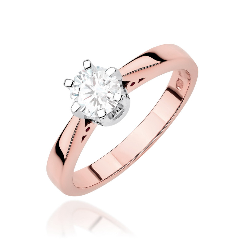 Pierścionek W0234 Diament Laboratoryjny 1,00ct różowe złoto